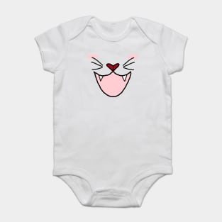 Cute cat face Baby Bodysuit